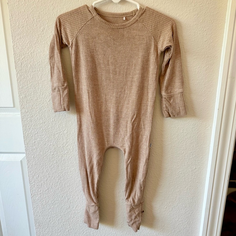 Little Sleepies Ribbed Fawn Crescent Zippy 3-6 Month